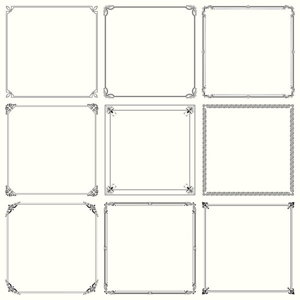 Decorative frames (set 20) Royalty Free Stock Vectors