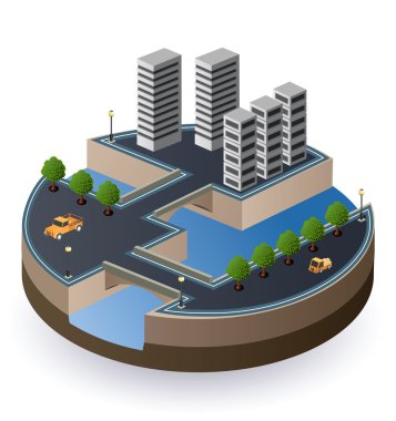 Isometric city clipart