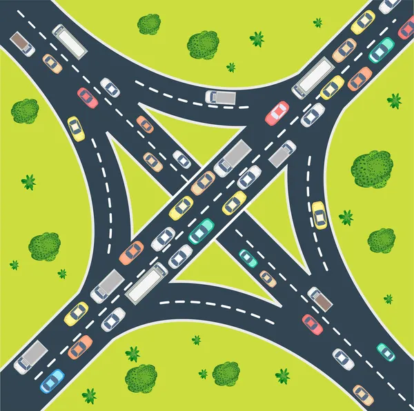 Highway traffic — Stock vektor