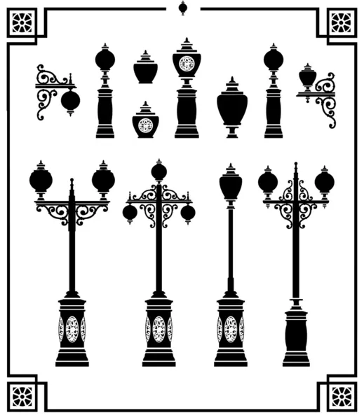 Вуличні ліхтарі — стоковий вектор