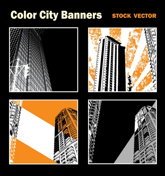 Banner de ciudad — Vector de stock
