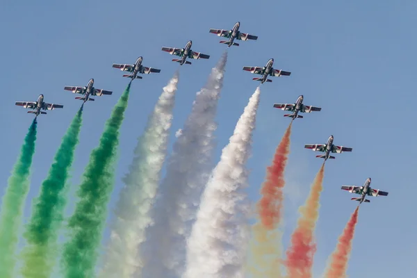 The Italian demonstration team Frecce Tricolori — Stock Photo, Image