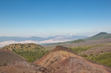 yanardağı etna manzara mavi gök