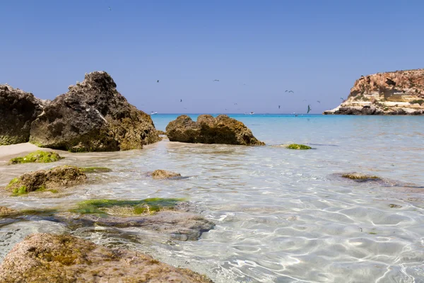 Vista de Lampedusa, Sicília — Fotografia de Stock