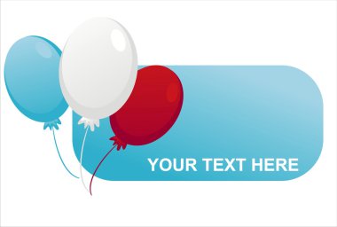 Banner with american balloons clipart