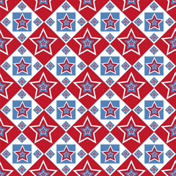 American colored stars pattern — Stock Vector