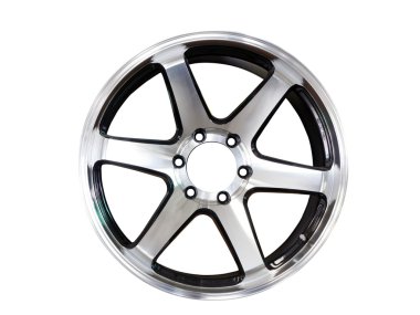 Car aluminum allow wheels on white background clipart