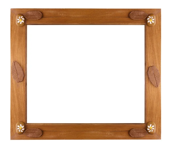 Wooden frame Isolated on white — Stock Photo, Image