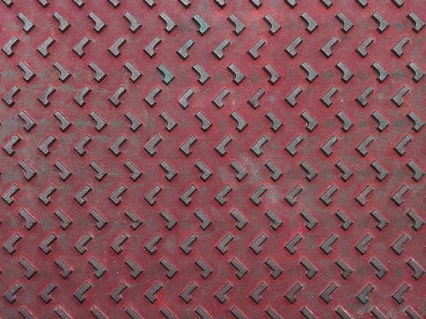 纹理红色和 grunge 生锈的钢板为背景 — 图库照片