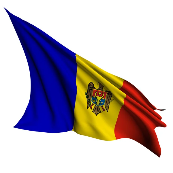Прапор Молдови рендерінгу ілюстрація — стокове фото