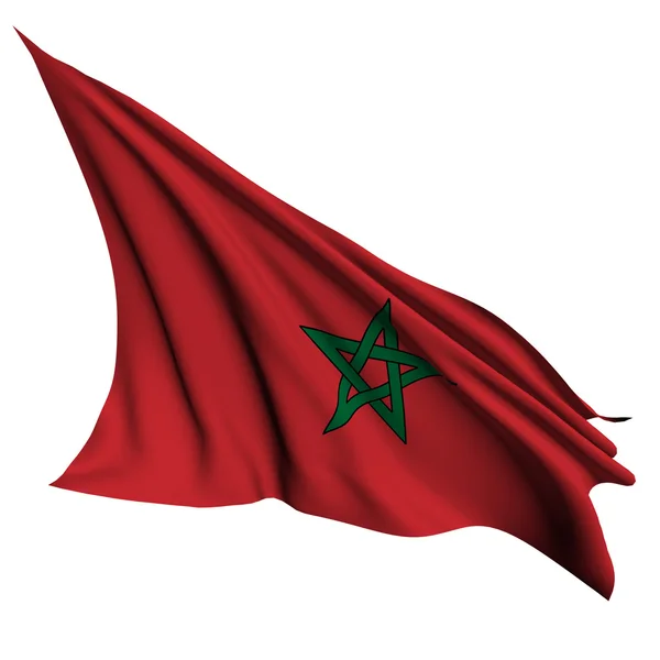 Maroko vlajky vykreslit obrázek — Stock fotografie