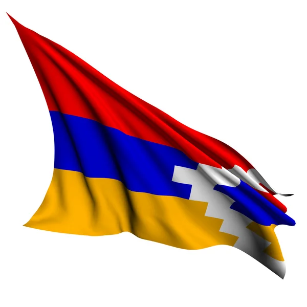 Nagorno Karabakh bandeira renderizar ilustração — Fotografia de Stock