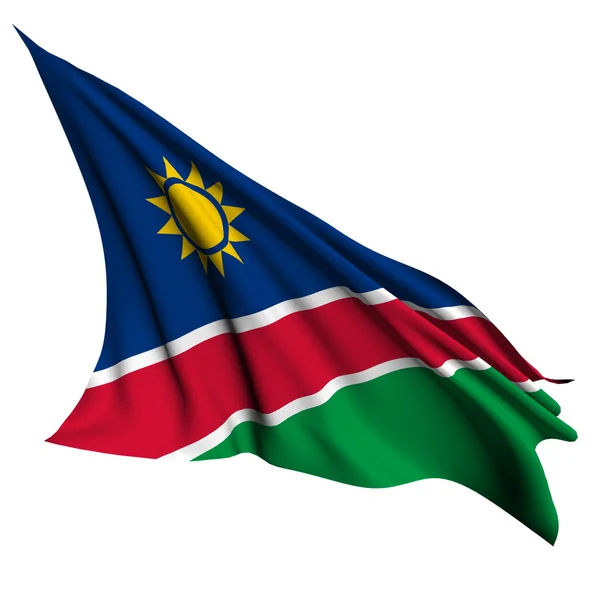 Namibias flagga återge illustration — Stockfoto