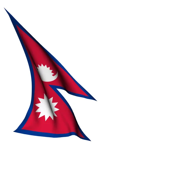 Bandera de Nepal render illustration — Foto de Stock