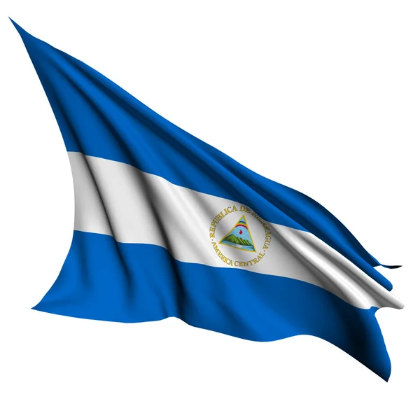 Σημαία της Νικαράγουας καθιστούν εικονογράφηση — Φωτογραφία Αρχείου