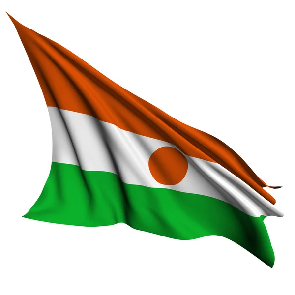 Vlag van Niger renderen illustratie — Stockfoto