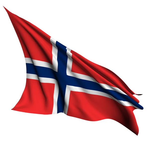 Σημαία της Νορβηγίας καθιστούν εικονογράφηση — Φωτογραφία Αρχείου