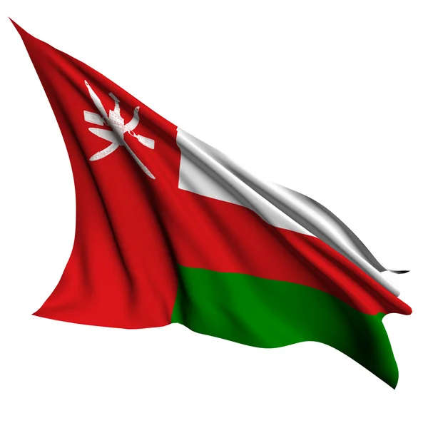 Oman flagga återge illustration — Stockfoto