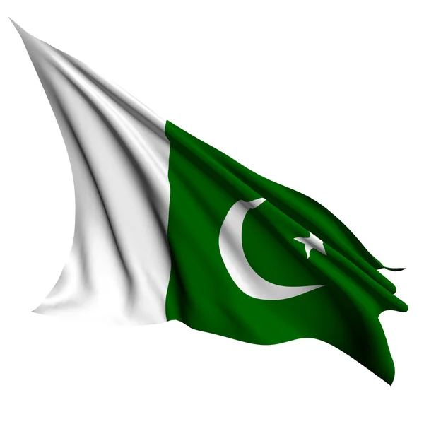 巴基斯坦国旗呈现图 — 图库照片