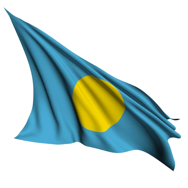 Vlag van Palau renderen illustratie — Stockfoto