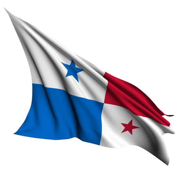 Panama vlag renderen illustratie — Stockfoto