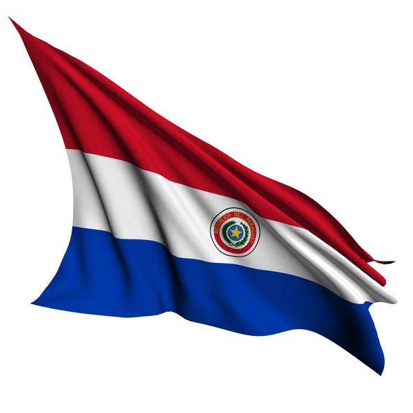 パラグアイの旗レンダリングの図 — ストック写真