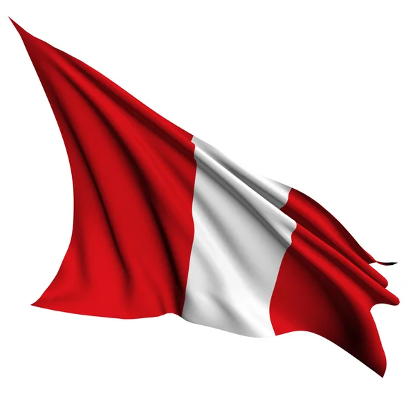 Peru flagga återge illustration — Stockfoto