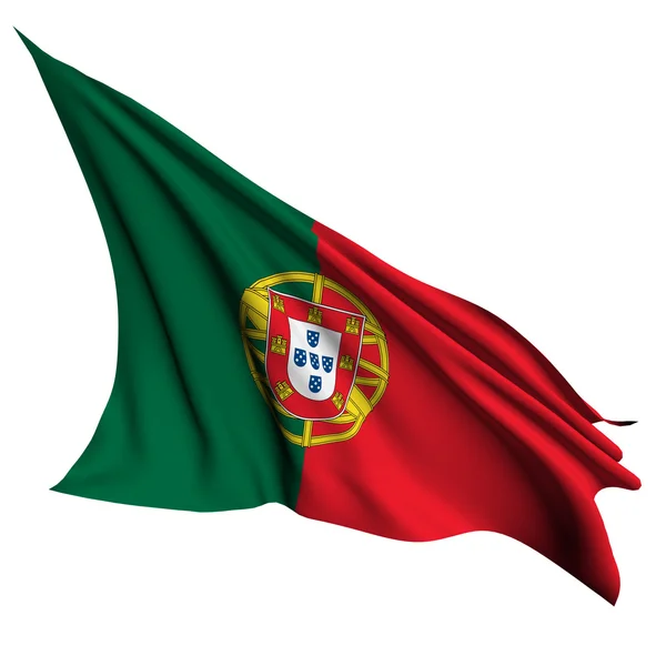 Portugal flagga återge illustration — Stockfoto