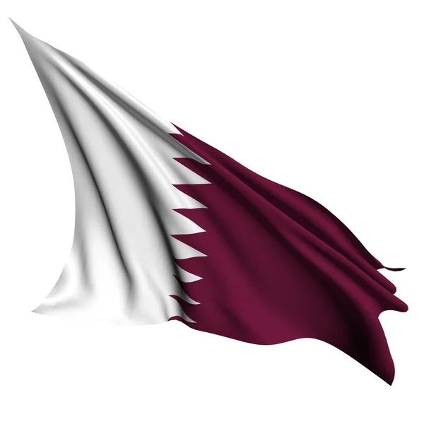 Vlag van Qatar renderen illustratie — Stockfoto