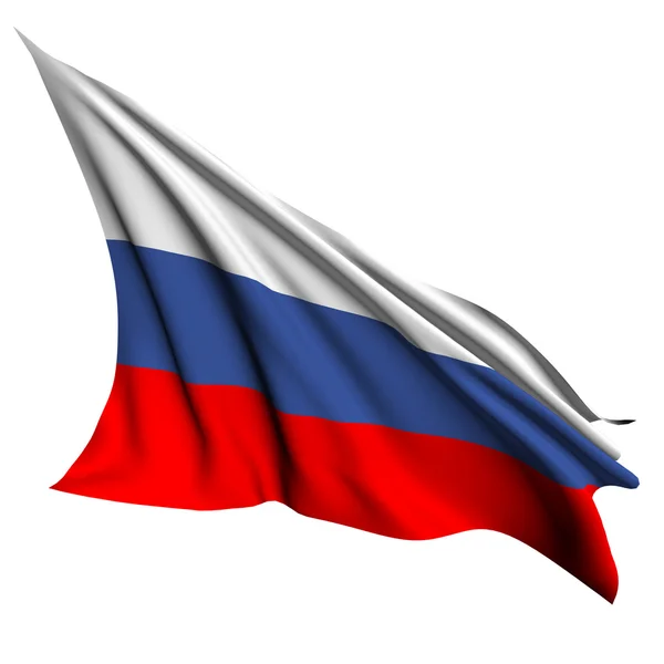 Ryssland flagg återge illustration — Stockfoto