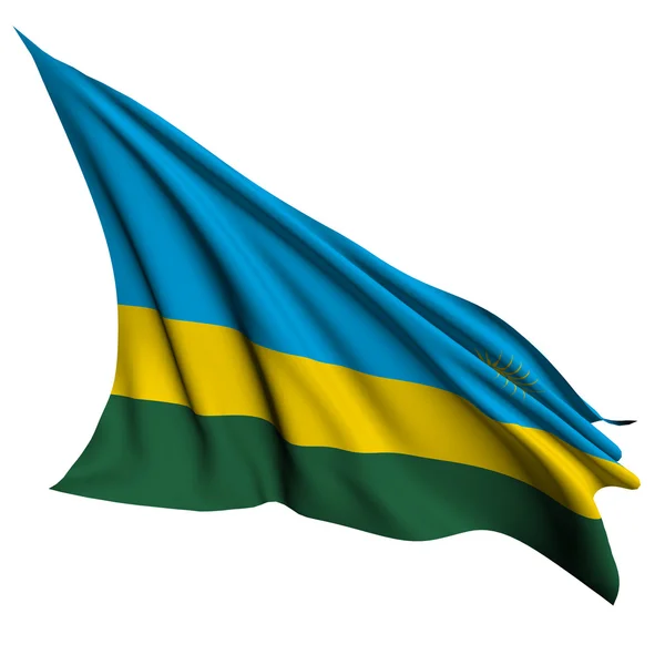 Vlajka Rwandy vykreslit obrázek — Stock fotografie