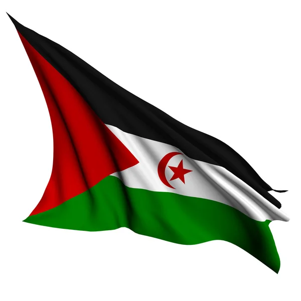 Bandeira do Saara Ocidental ilustração renderização — Fotografia de Stock