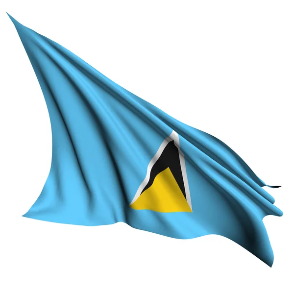 Saint Lucias flagga återge illustration — Stockfoto