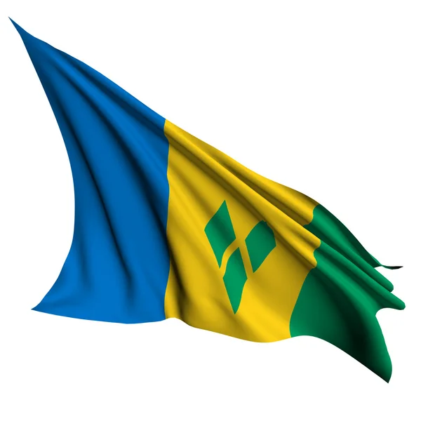 Bandera de San Vicente y las Granadinas hacer ilustración — Foto de Stock