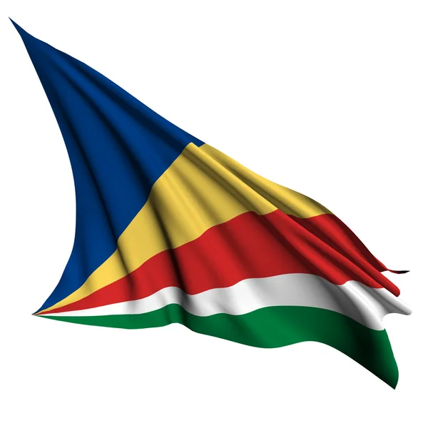 Seychelská vlajka vykreslit obrázek — Stock fotografie