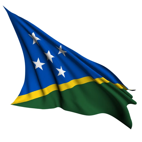 Σημαία των Νήσων Σολομώντος καθιστούν εικονογράφηση — Φωτογραφία Αρχείου