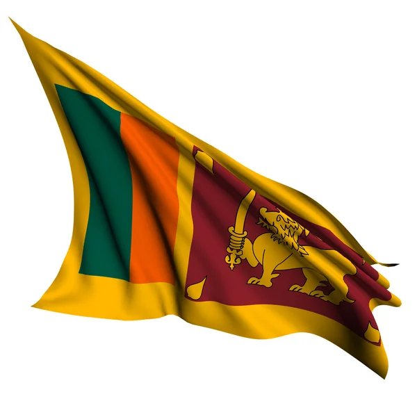 Vlag van Sri lanka renderen illustratie — Stockfoto
