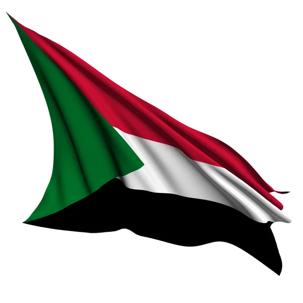 Vlag van Soedan renderen illustratie — Stockfoto