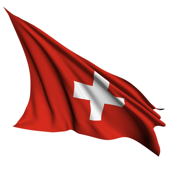 Schweiz flagga återge illustration — Stockfoto
