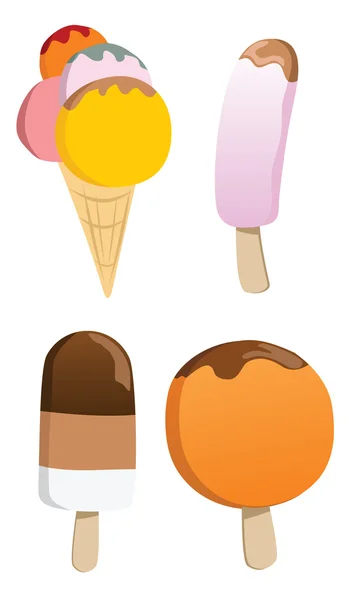 Ice Cream Cartoon — Stock Vector