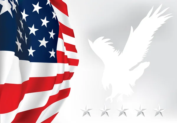 Bandera americana Eagle Stars Vector — Archivo Imágenes Vectoriales
