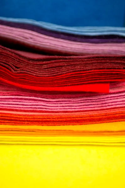 Campioni di tessuto colorati — Foto Stock