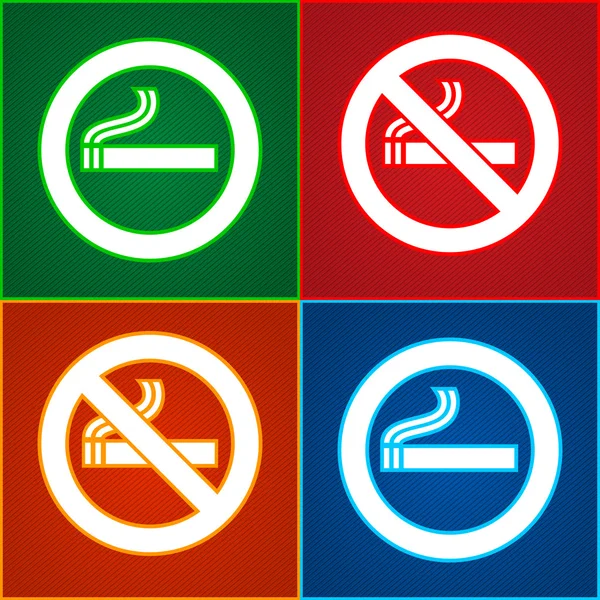 Set d'autocollants - étiquettes de zone non-fumeur — Image vectorielle