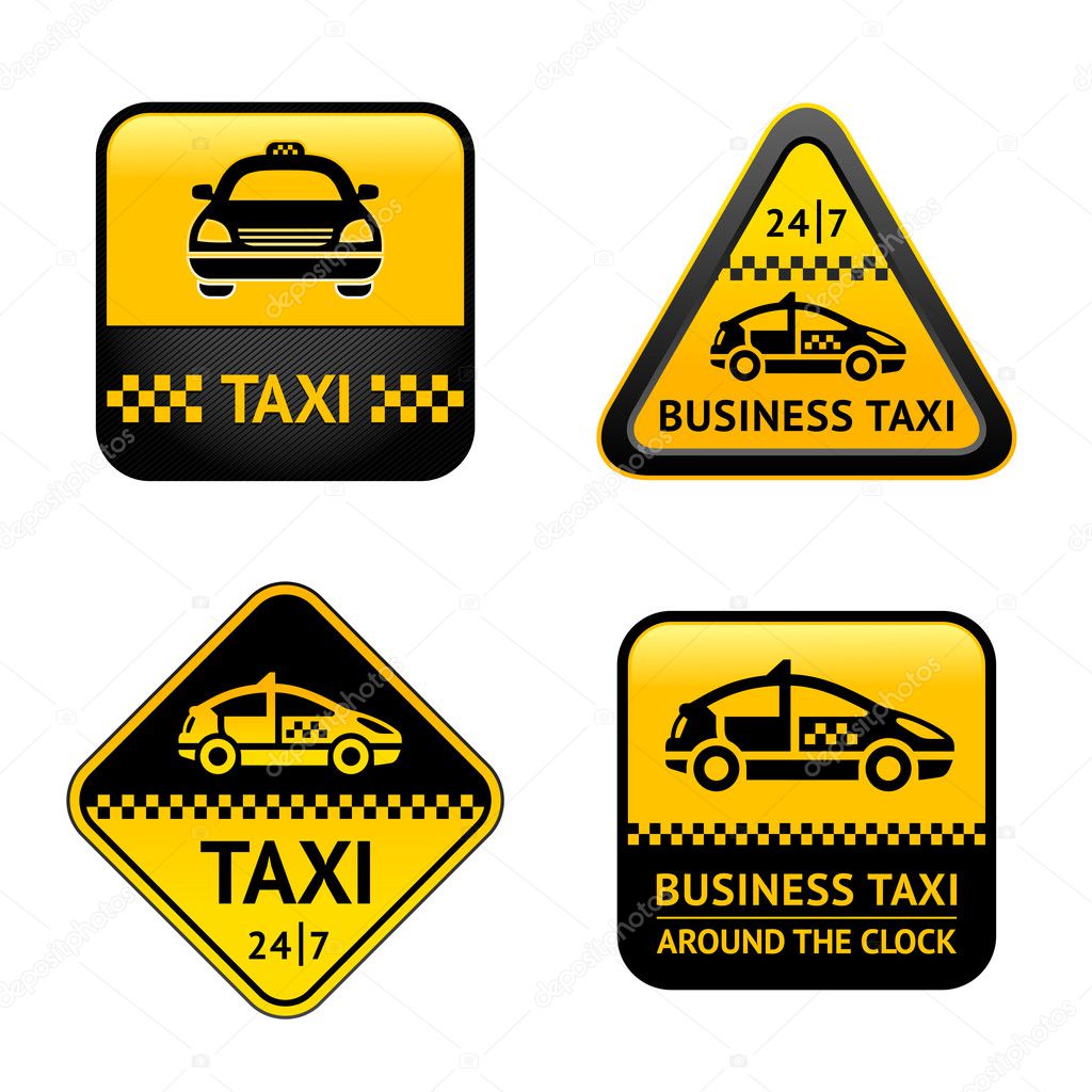 Taxi cab set labels