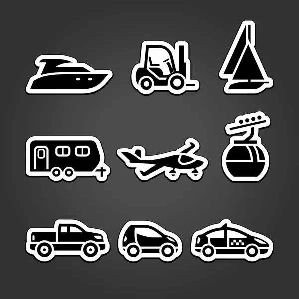 Ange etiketter transport ikoner — Stock vektor