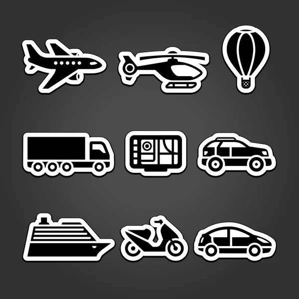 Set autocollants transport — Image vectorielle