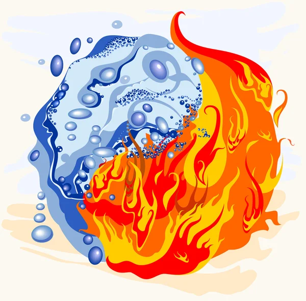 Symbool yin en yang — Stockvector