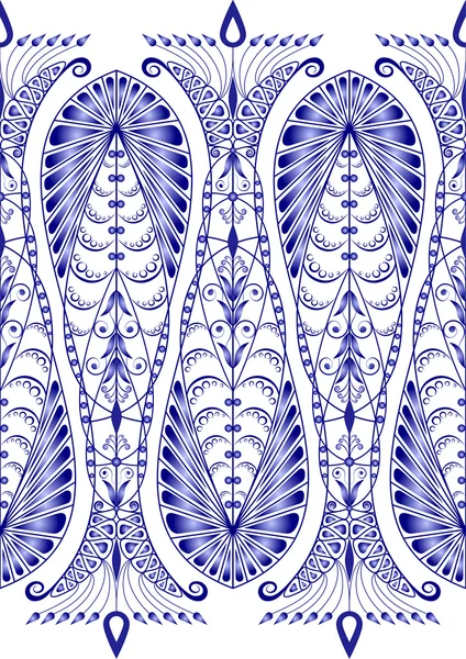 Hermoso patrón azul. Sin costuras — Vector de stock
