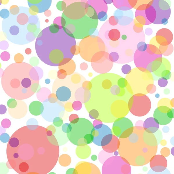 White square background with multicoloured bubbles — Stock Vector