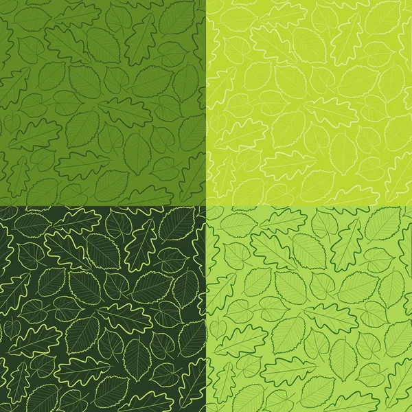 El patrón jf conjunto con hojas — Vector de stock